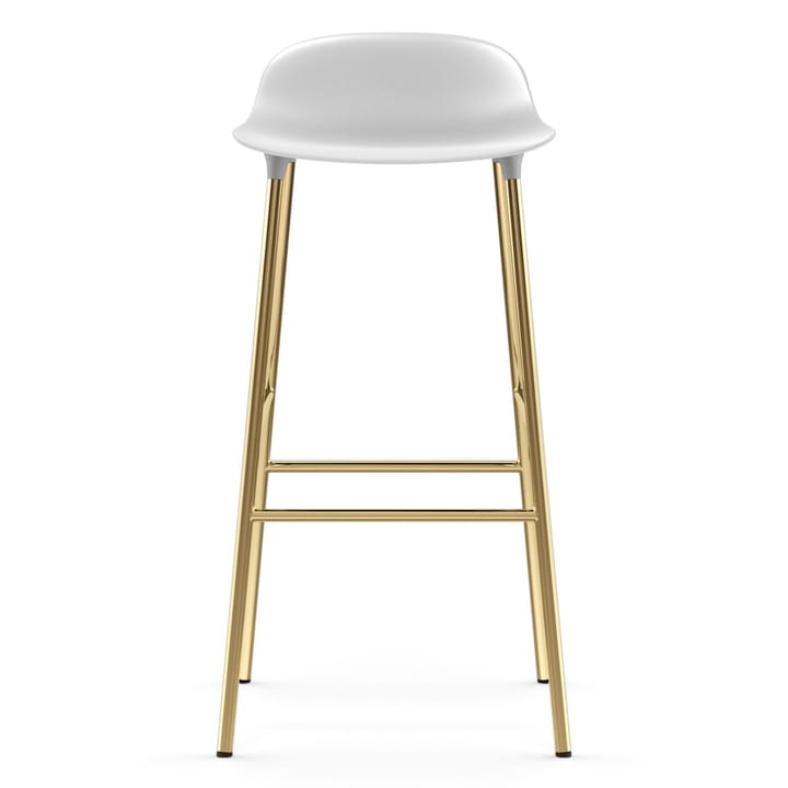 Form krzesło mosiężne nogi stołka barowego 75 cm, Biały Normann Copenhagen