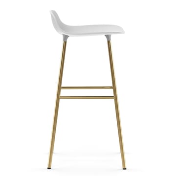 Form krzesło mosiężne nogi stołka barowego 75 cm - Biały - Normann Copenhagen