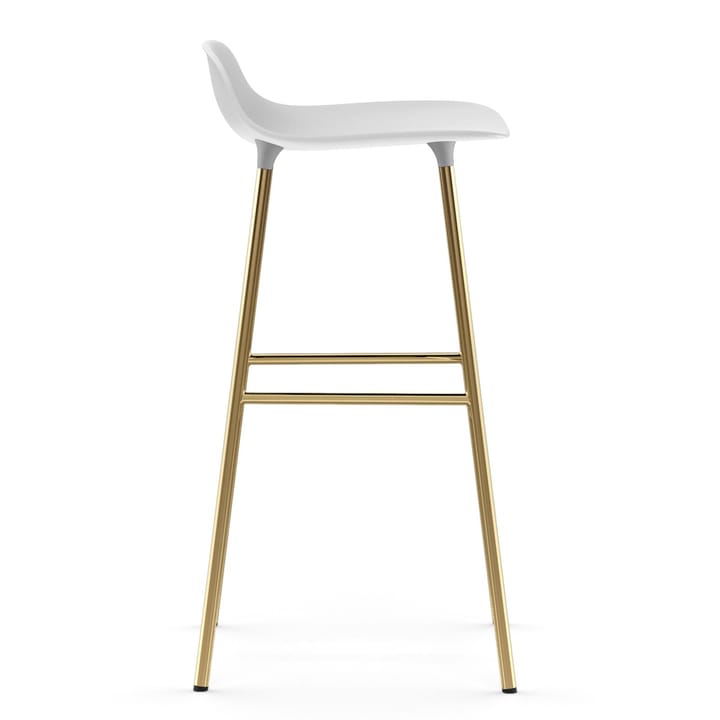 Form krzesło mosiężne nogi stołka barowego 75 cm, Biały Normann Copenhagen