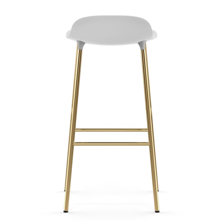Form krzesło mosiężne nogi stołka barowego 75 cm, Biały Normann Copenhagen