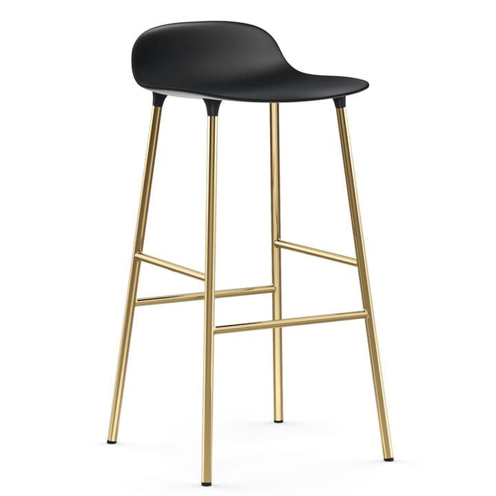 Form krzesło mosiężne nogi stołka barowego 75 cm - Czarny - Normann Copenhagen