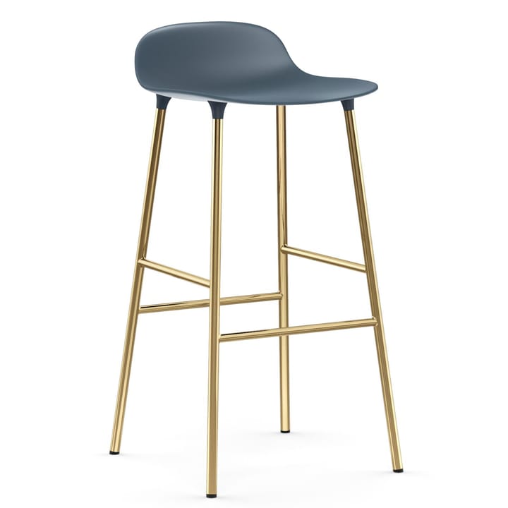 Form krzesło mosiężne nogi stołka barowego 75 cm - Niebieski - Normann Copenhagen
