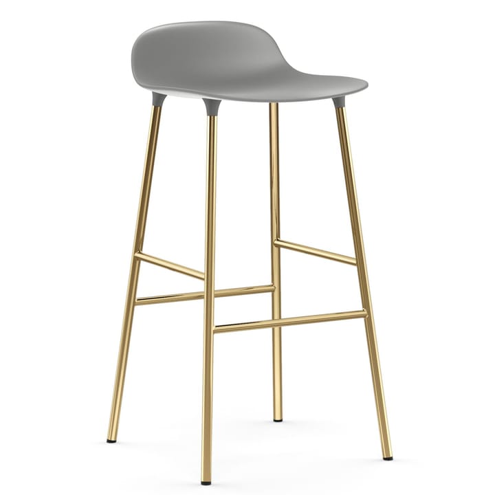 Form krzesło mosiężne nogi stołka barowego 75 cm - szary - Normann Copenhagen