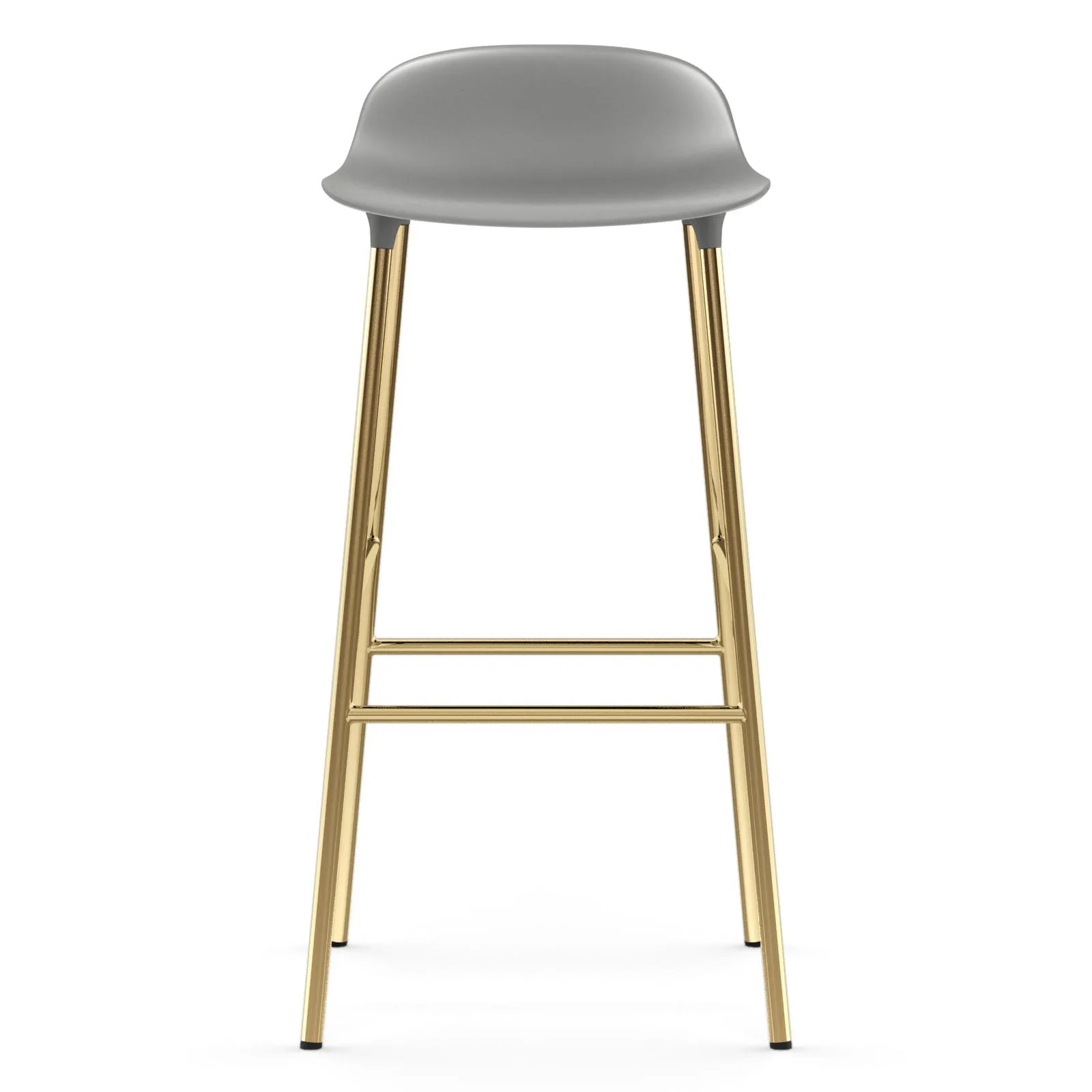 Form krzesło mosiężne nogi stołka barowego 75 cm, szary Normann Copenhagen