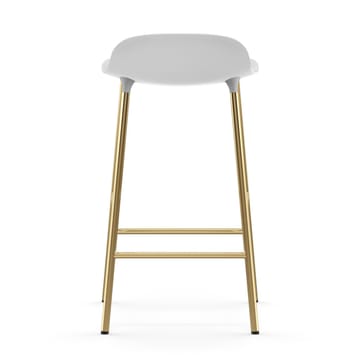 Form mosiężne nogi stołka barowego - Biały - Normann Copenhagen