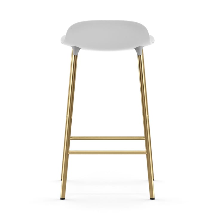 Form mosiężne nogi stołka barowego, Biały Normann Copenhagen