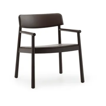 Fotel Timb - Brązowy jesion-Ultra Leather Chocolate - Normann Copenhagen