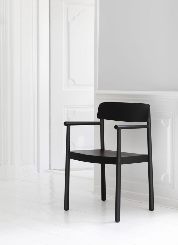 Fotel Timb z poduszką, Czarny/ Ultra skóra - Czarny Normann Copenhagen