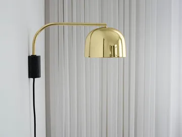 Grant lampa ścienna - czarny, mały stalowy, granitowy - Normann Copenhagen