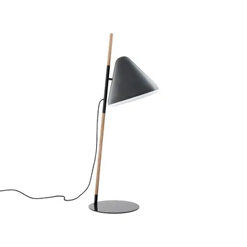 Hello lampa podłogowa - grey, stojak na buk - Normann Copenhagen