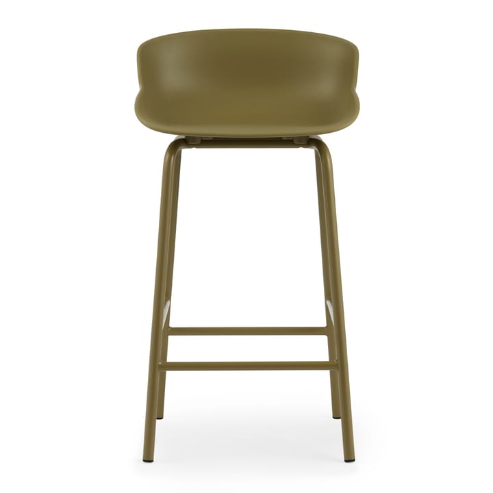 Hyg krzesło barowe metalowe nogi 65 cm, Zielona oliwka Normann Copenhagen
