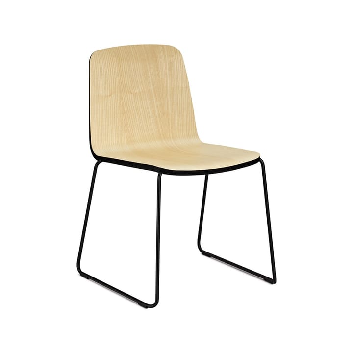 Just krzesło, popielata, okleina, krawędź czarna, podstawa metalowa czarna Normann Copenhagen