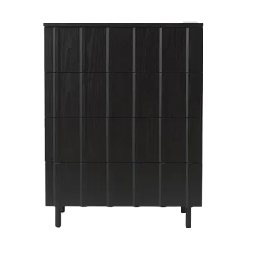 Komoda Rib Dresser, 4 szuflady - Soft Black - Normann Copenhagen