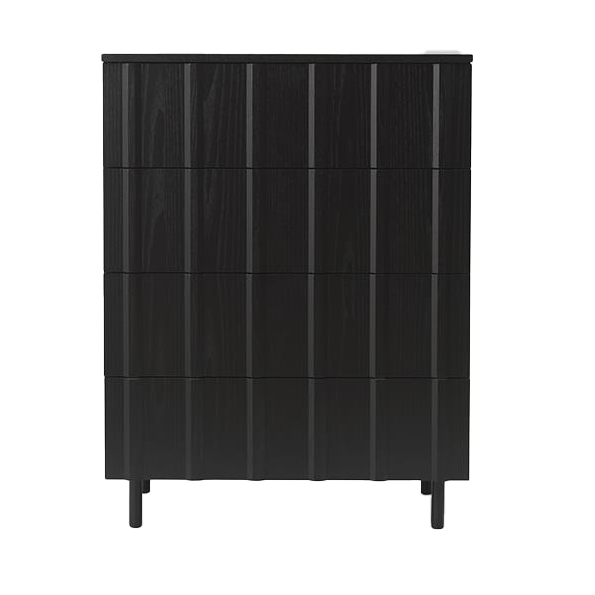 Normann Copenhagen Komoda Rib Dresser, 4 szuflady Soft Black
