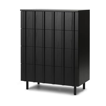Komoda Rib Dresser, 4 szuflady - Soft Black - Normann Copenhagen