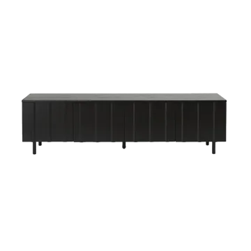 Kredens Rib Sideboard, niski - Soft Black - Normann Copenhagen
