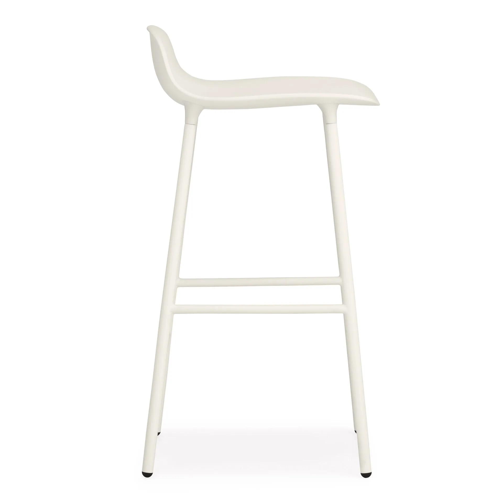 Krzesło barowe z metalowymi nogami Form Chair, Białe Normann Copenhagen