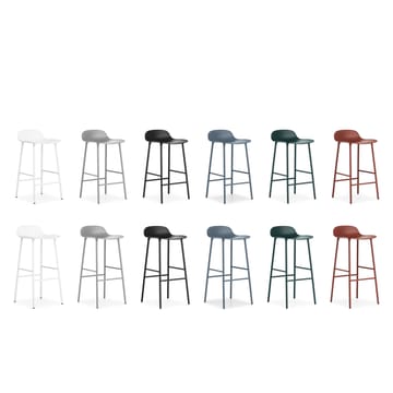 Krzesło barowe z metalowymi nogami Form Chair - Białe - Normann Copenhagen