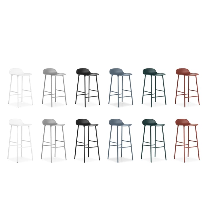 Krzesło barowe z metalowymi nogami Form Chair - Czarne - Normann Copenhagen