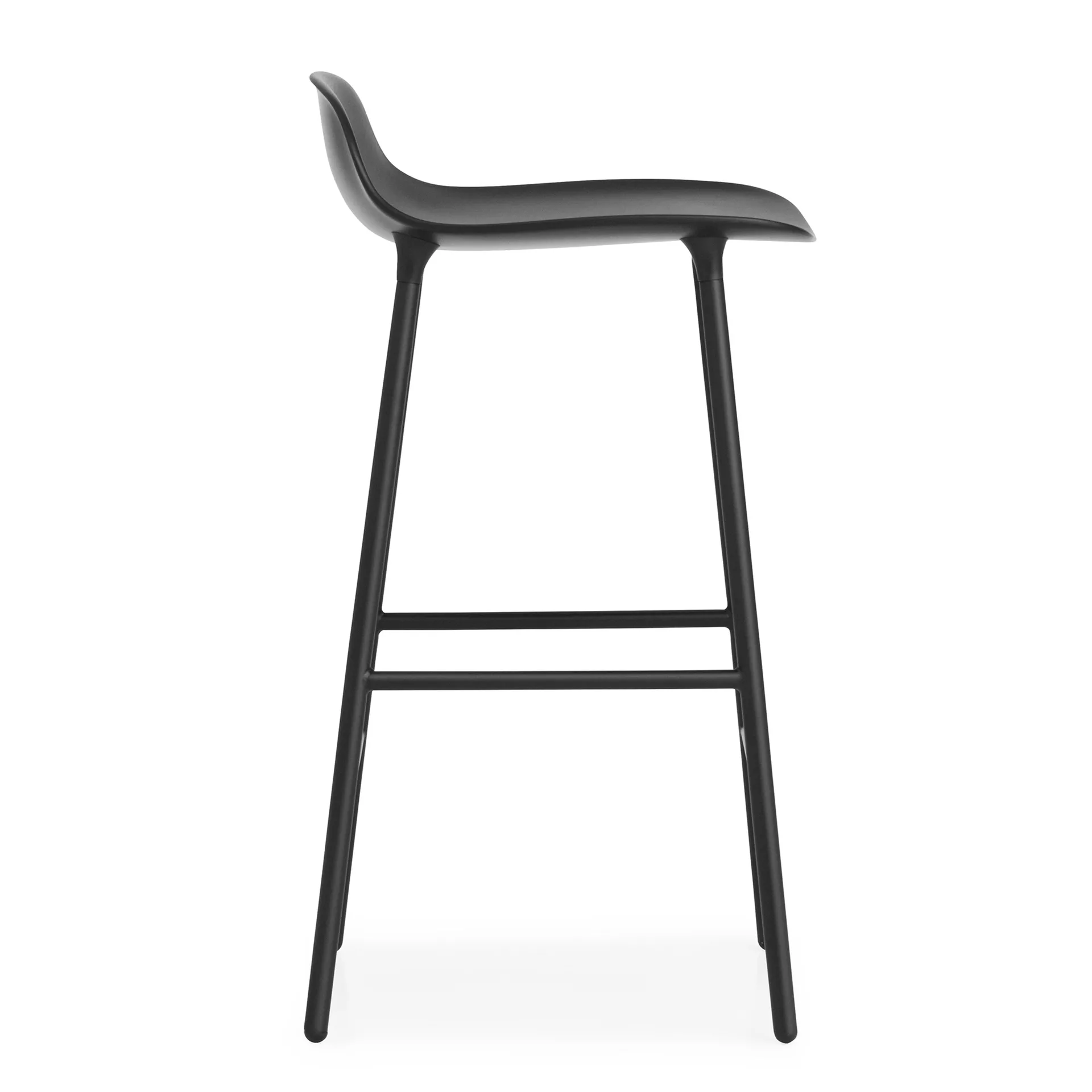 Krzesło barowe z metalowymi nogami Form Chair, Czarne Normann Copenhagen