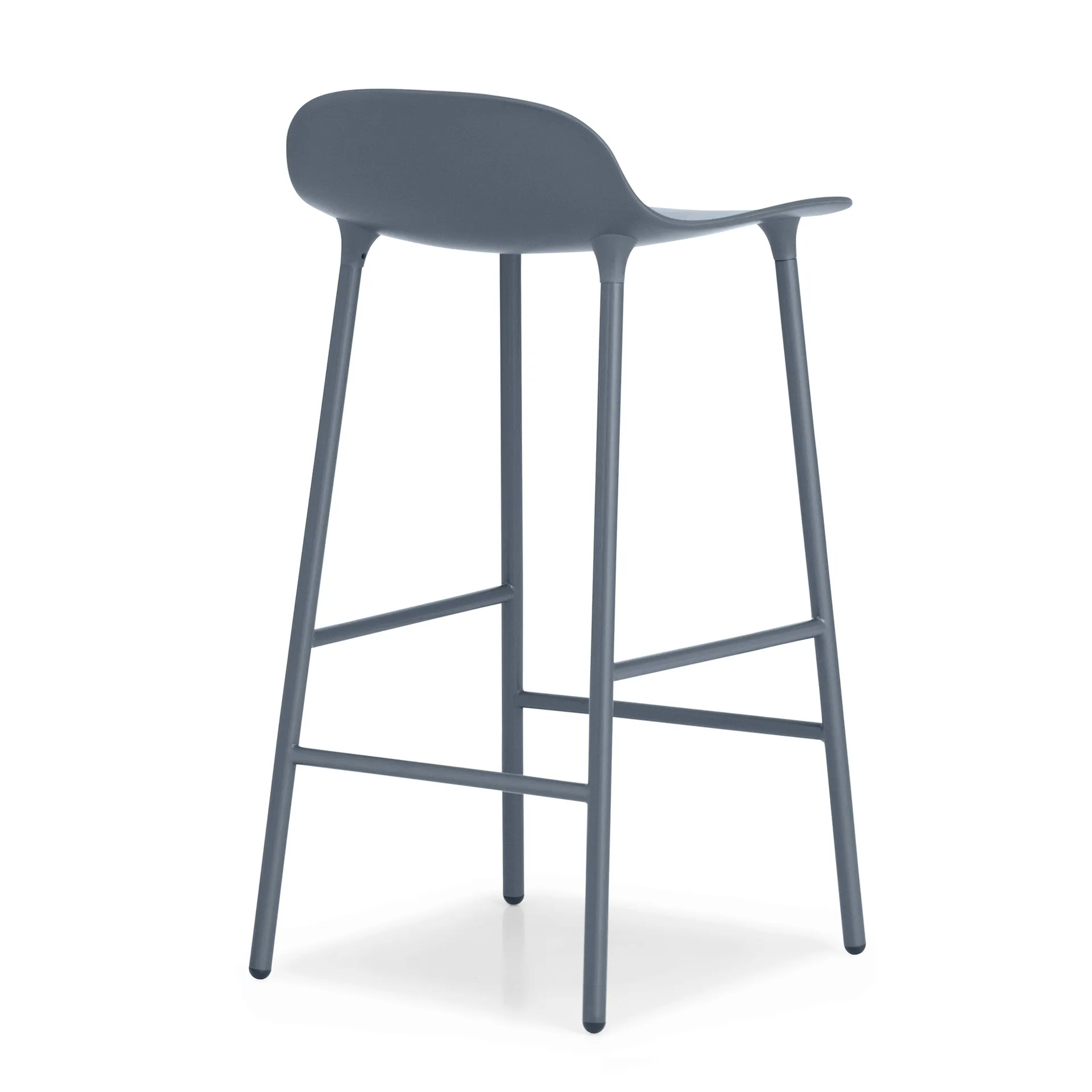 Krzesło barowe z metalowymi nogami Form Chair, Niebieskie Normann Copenhagen