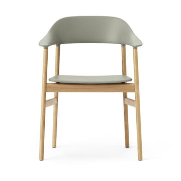 Krzesło Herit z drewna dębowego - Zielony zakurzony - Normann Copenhagen
