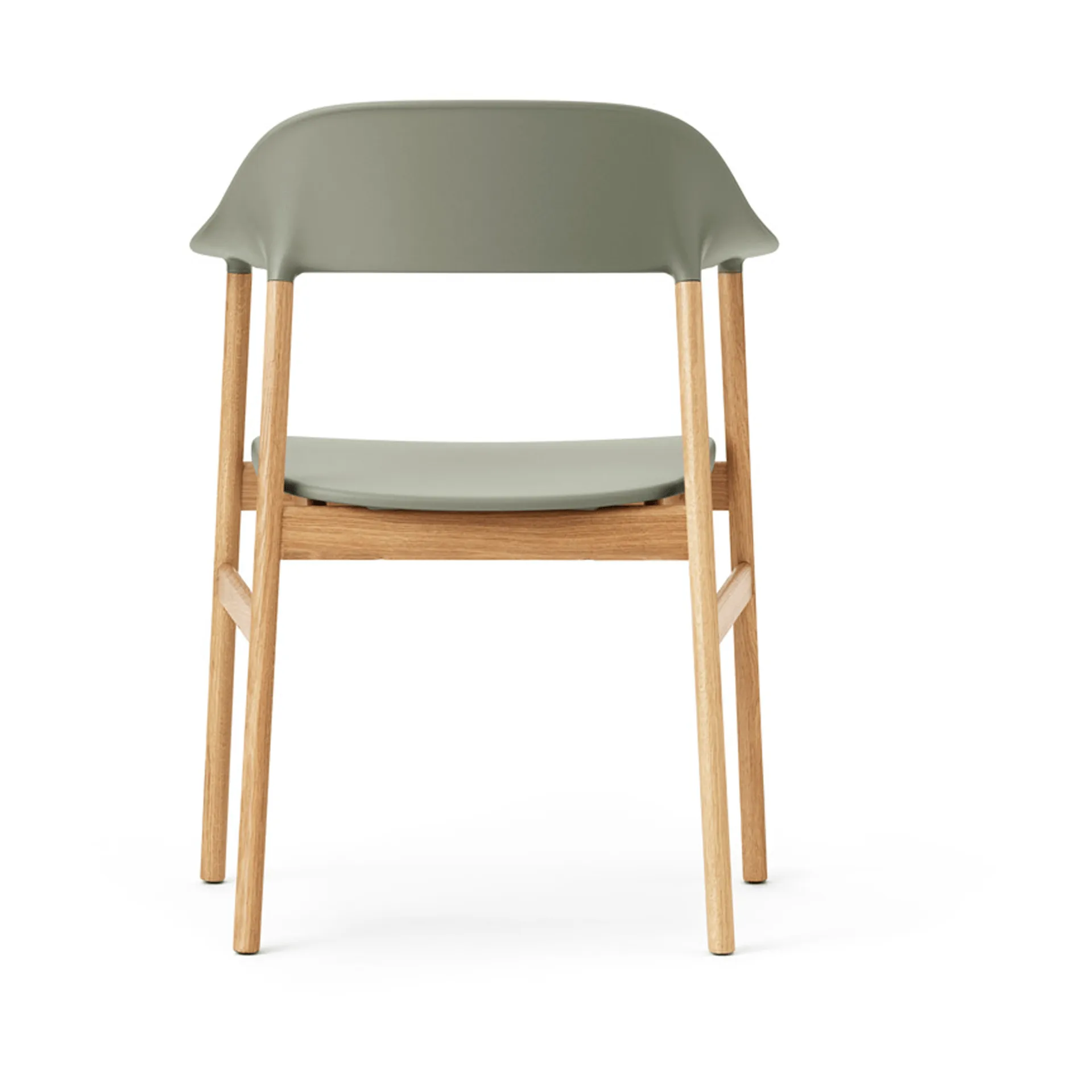 Krzesło Herit z drewna dębowego, Zielony zakurzony Normann Copenhagen