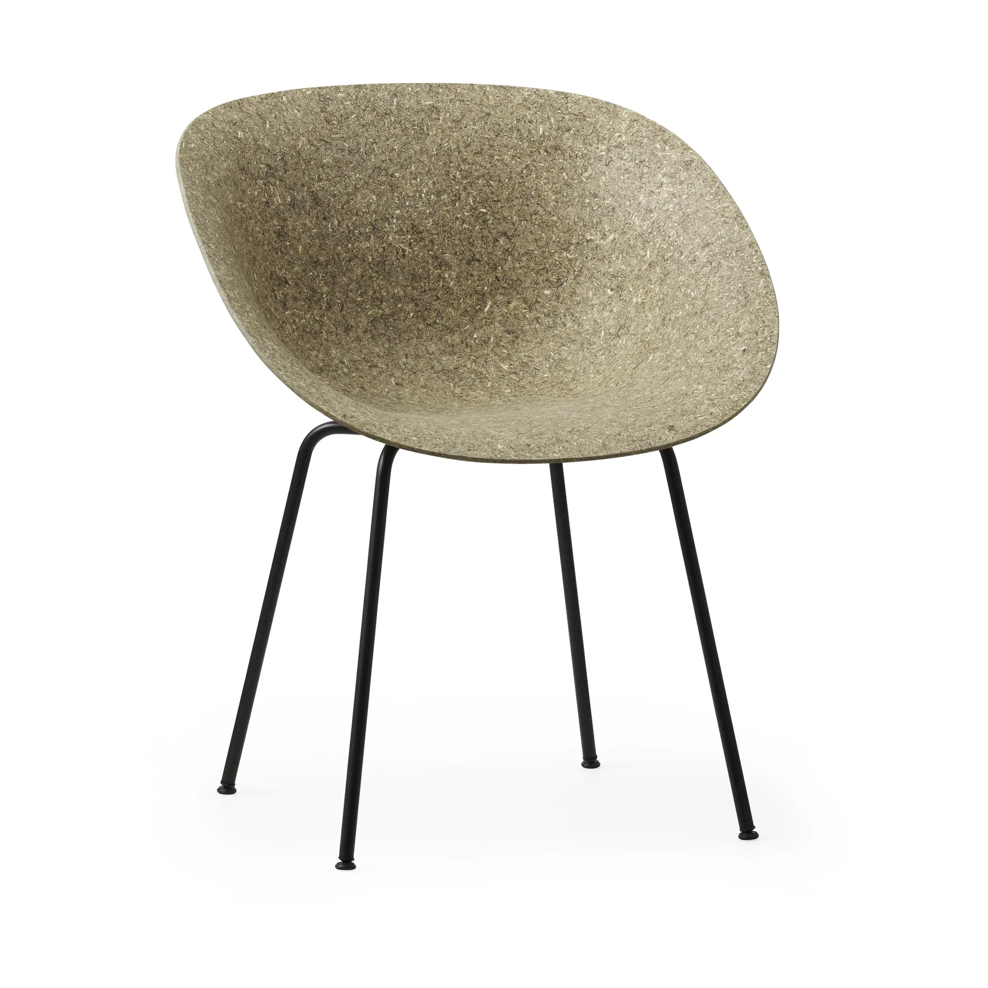 Krzesło Mat Armchair, Seaweed-Black Steel Normann Copenhagen