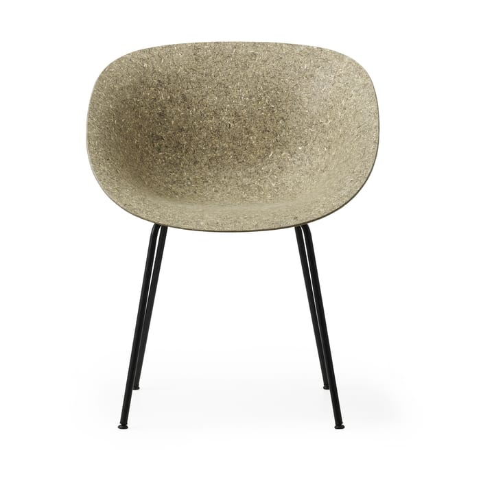 Krzesło Mat Armchair, Seaweed-Black Steel Normann Copenhagen