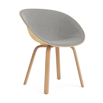 Krzesło Mat Armchair, tapicerowany przód - Remix 133-hemp-beech - Normann Copenhagen