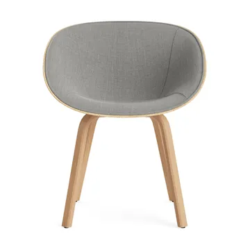 Krzesło Mat Armchair, tapicerowany przód - Remix 133-hemp-beech - Normann Copenhagen
