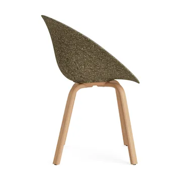 Krzesło Mat Armchair, tapicerowany przód - Remix 133-seaweed-beech - Normann Copenhagen