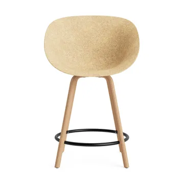 Krzesło Mat Bar Armchair 65 cm - Hemp-beech-black steel - Normann Copenhagen