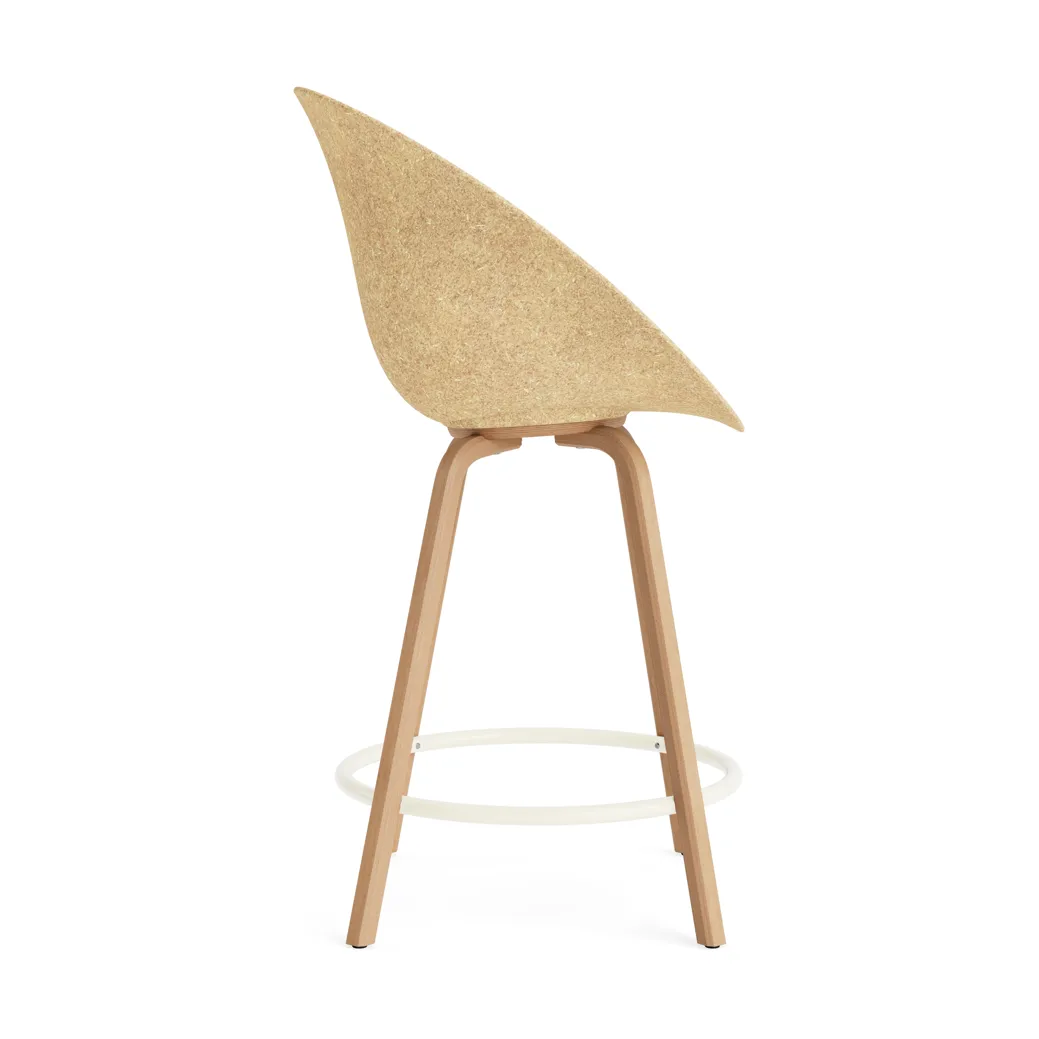 Krzesło Mat Bar Armchair 65 cm, Hemp-beech-kremowa stal Normann Copenhagen