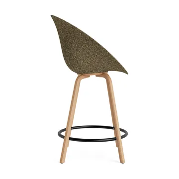 Krzesło Mat Bar Armchair 65 cm - Seaweed-beech-black steel - Normann Copenhagen