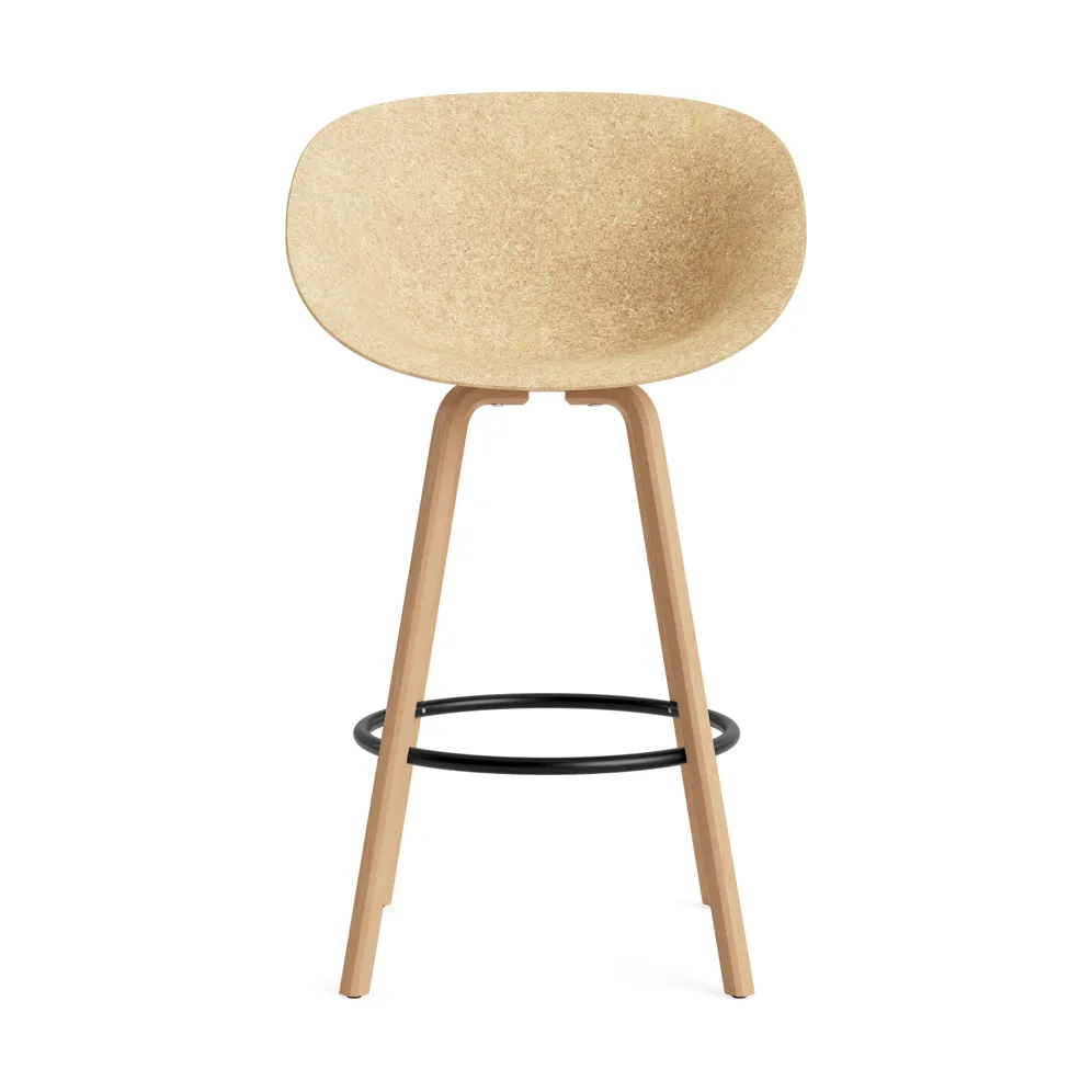 Krzesło Mat Bar Armchair 75 cm, Hemp-beech-black steel Normann Copenhagen