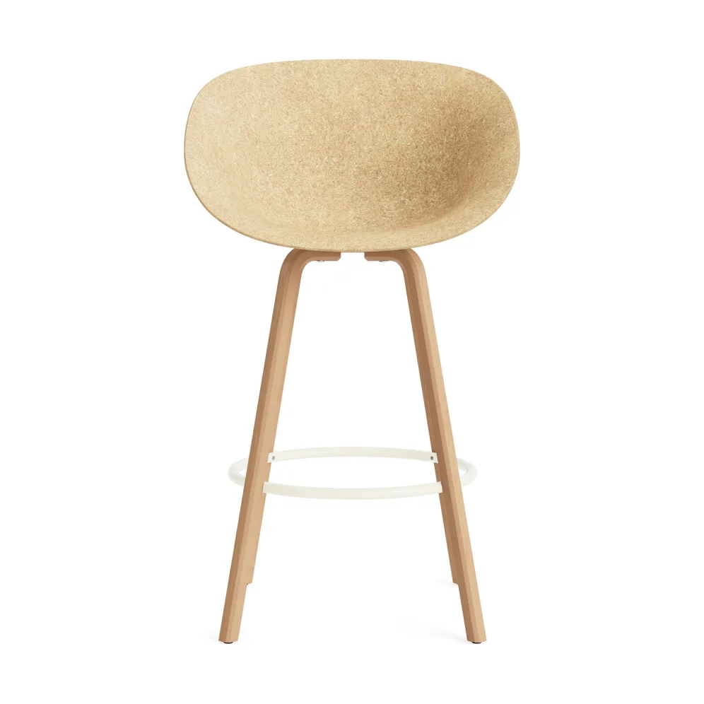 Krzesło Mat Bar Armchair 75 cm, Hemp-beech-cream steel Normann Copenhagen
