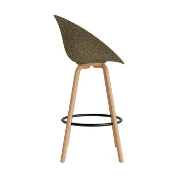 Krzesło Mat Bar Armchair 75 cm - Seaweed-beech-black steel - Normann Copenhagen