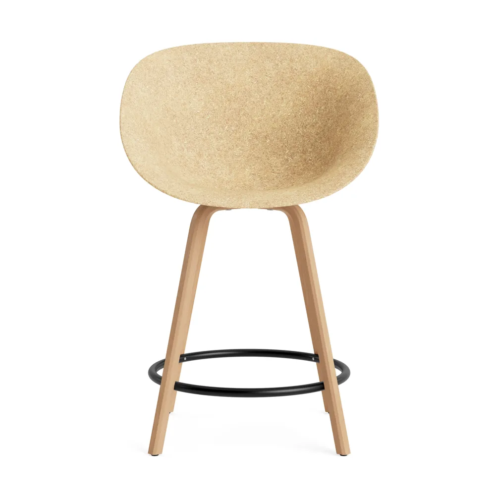 Krzesło Mat Bar Chair 65 cm, Hemp-beech-black steel Normann Copenhagen