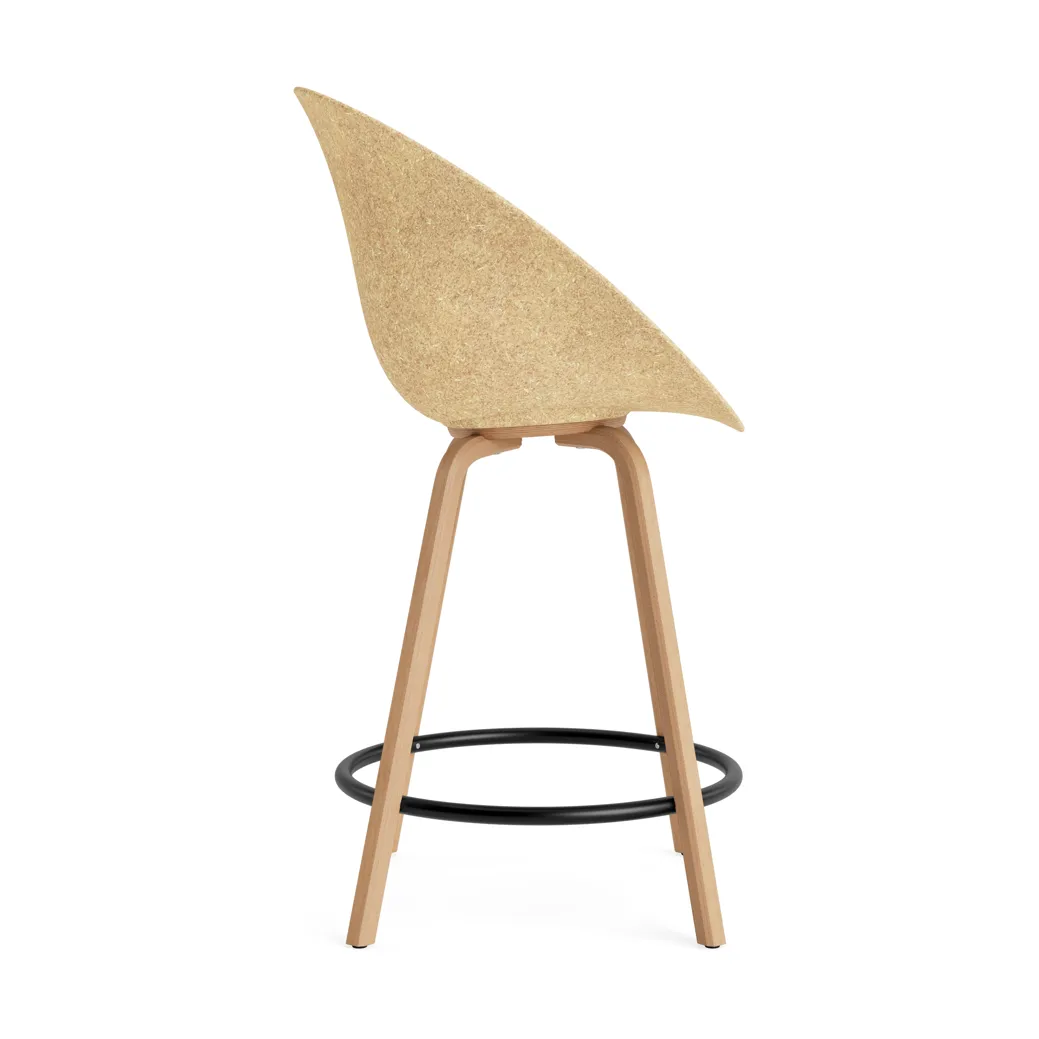 Krzesło Mat Bar Chair 65 cm, Hemp-beech-black steel Normann Copenhagen