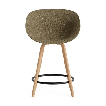 Krzesło Mat Bar Chair 65 cm - Seaweed-beech-black steel - Normann Copenhagen