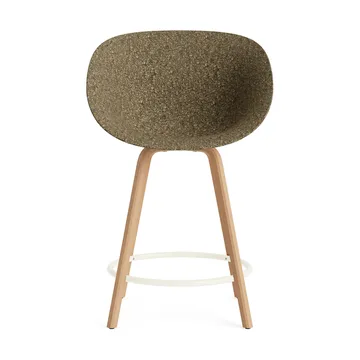 Krzesło Mat Bar Chair 65 cm - Seaweed-beech-cream steel - Normann Copenhagen