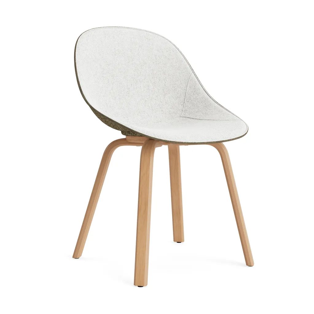 Krzesło Mat Chair, tapicerowany przód, Hallingdal 110-seaweed-beech Normann Copenhagen