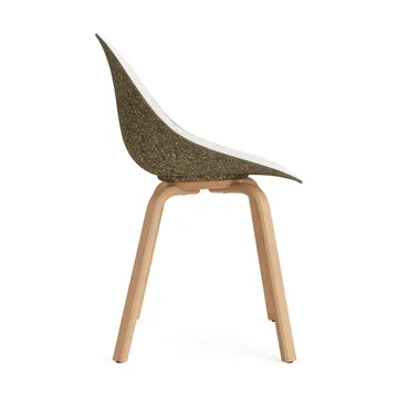 Krzesło Mat Chair, tapicerowany przód - Hallingdal 110-seaweed-beech - Normann Copenhagen