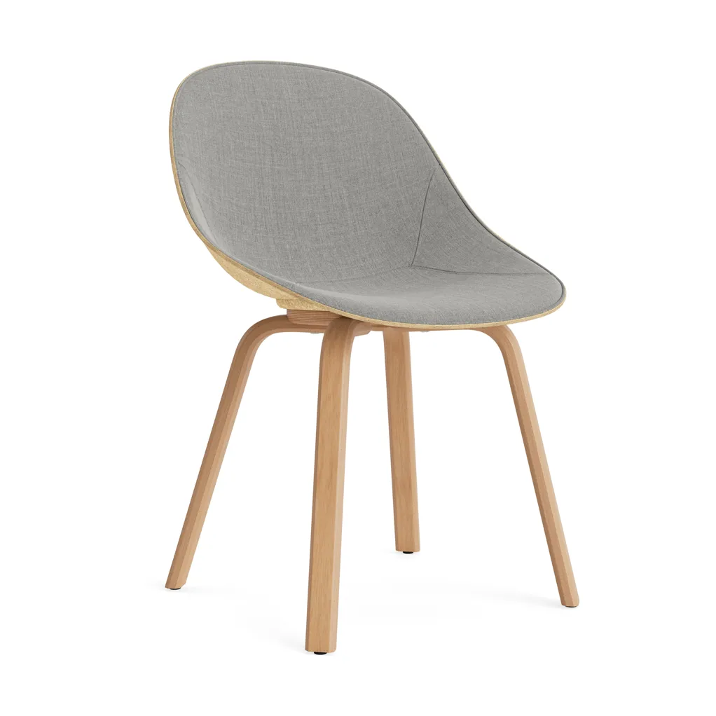 Krzesło Mat Chair, tapicerowany przód, Remix 133-hemp-beech Normann Copenhagen