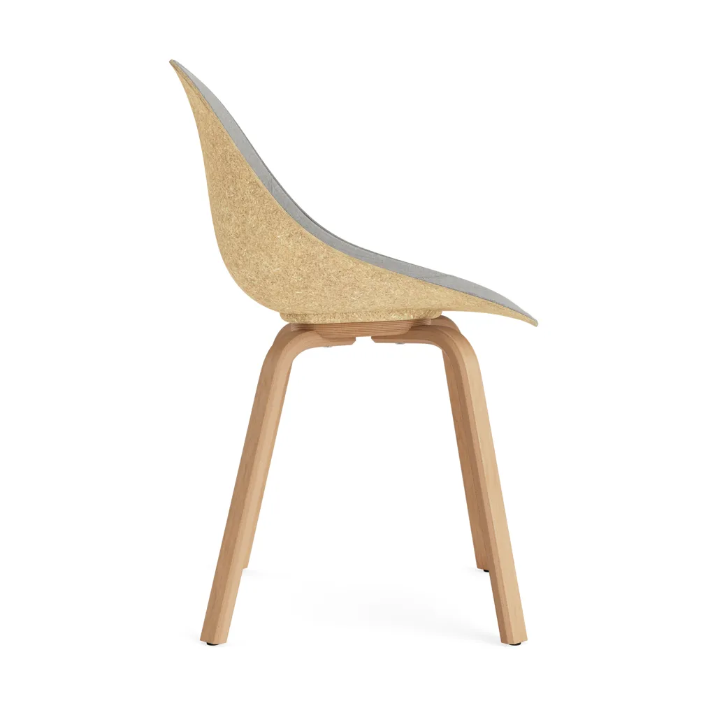 Krzesło Mat Chair, tapicerowany przód, Remix 133-hemp-beech Normann Copenhagen