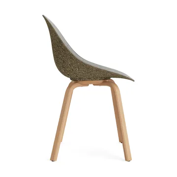 Krzesło Mat Chair, tapicerowany przód - Remix 133-seaweed-beech - Normann Copenhagen