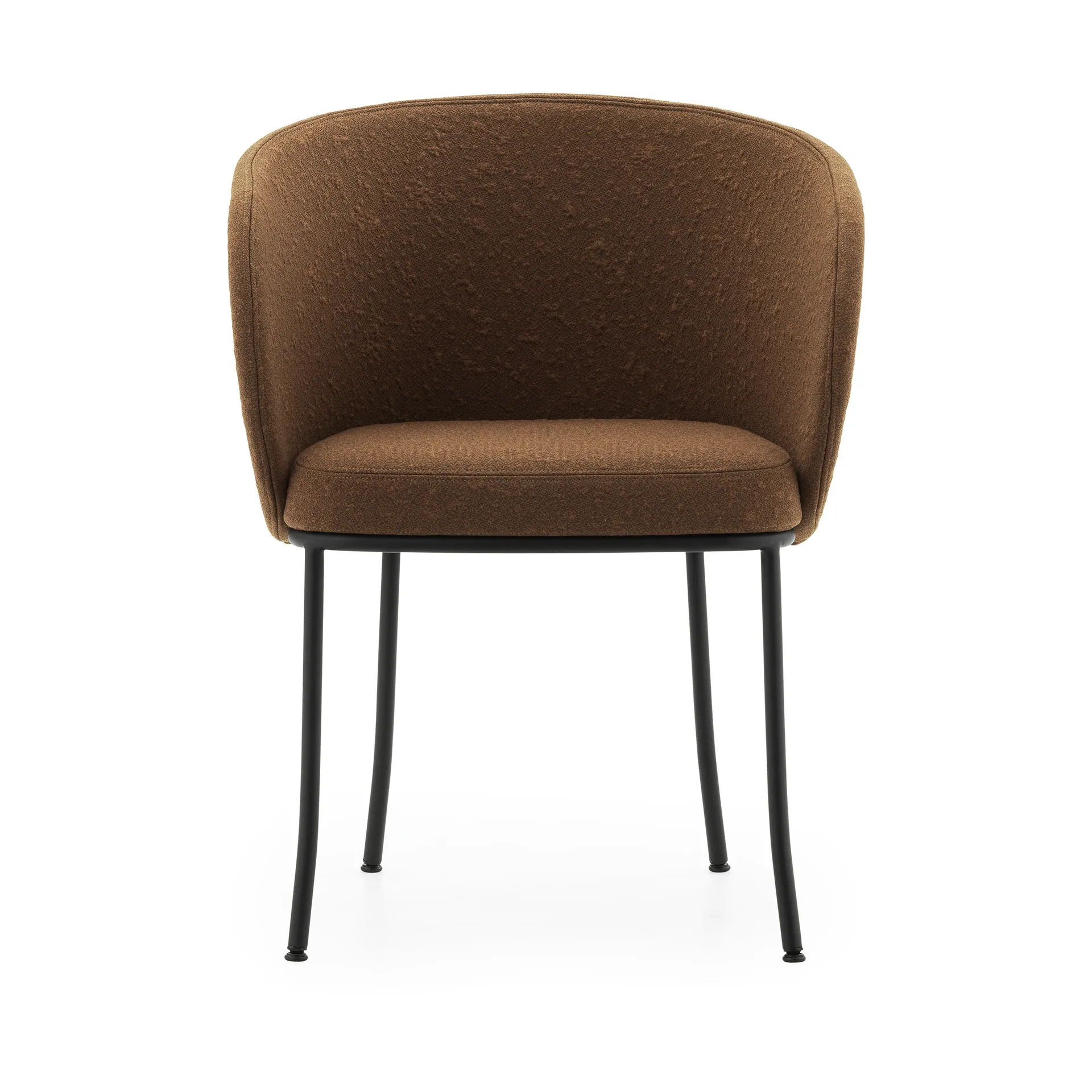 Krzesło z podłokietnikami Knit, Brandy-czarna stal Normann Copenhagen