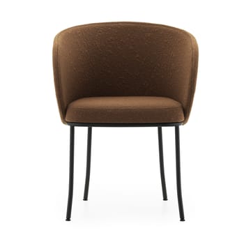 Krzesło z podłokietnikami Knit - Brandy-czarna stal - Normann Copenhagen
