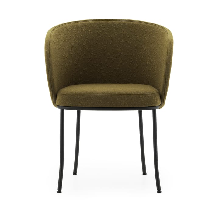 Krzesło z podłokietnikami Knit, Oliwkowy-czarna stal Normann Copenhagen